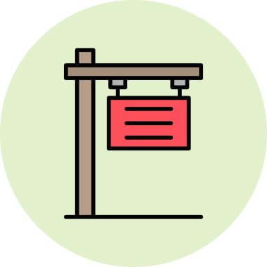 Modern İmza Panosu simgesinin vektör çizimi