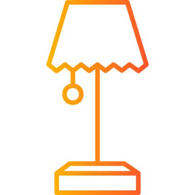 Tablo lambası simgesi, vektör illüstrasyonu basit tasarım