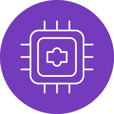 CPU icon, vector illustration simple design