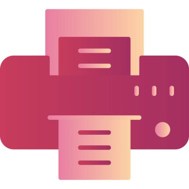 Yazıcı simgesi vektör illüstrasyonu