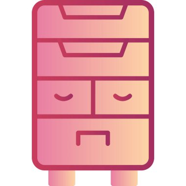 Çekmeceler. Web simgesi basit illüstrasyon 