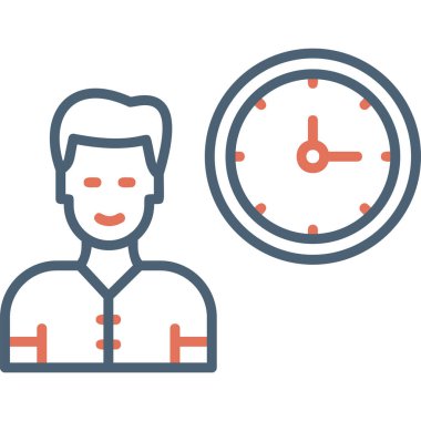 Çalışma Saati, zaman yönetimi vektör illüstrasyonu