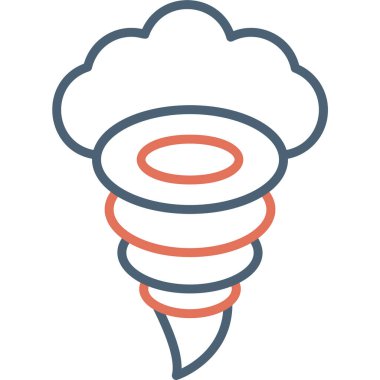 Twister modern simgesi, vektör illüstrasyonu