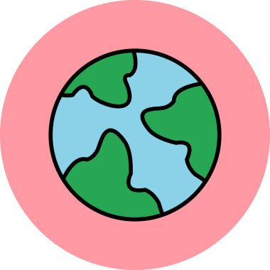 Dünya simgesinin vektör illüstrasyonu