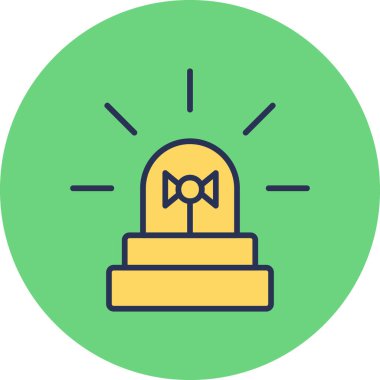 Tek simgenin vektör illüstrasyonu