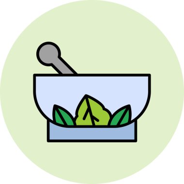 Bitkisel ağ simgesi basit illüstrasyon