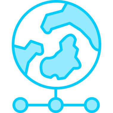 Dünya Sistemi. Web simgesi basit illüstrasyon