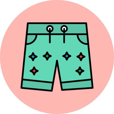 Şort. Web simgesi basit illüstrasyon  