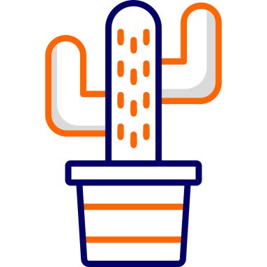 Kaktüs simgesi, modern tasarım illüstrasyonu