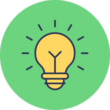 Fikir modern simgesi, vektör illüstrasyonu