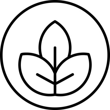 Yaprak. Web simgesi basit illüstrasyon 