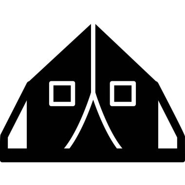 Çadır modern simge, vektör çizimi