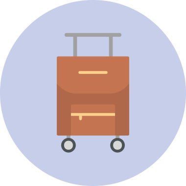 seyahat valiz simgesi, web basit illüstrasyon