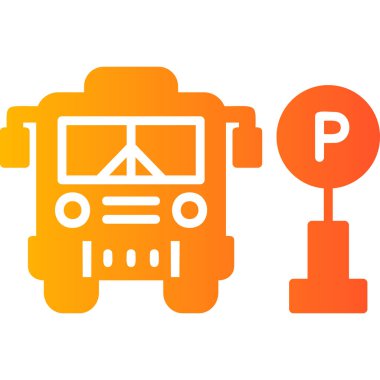 bus simgesi vektör illüstrasyonu