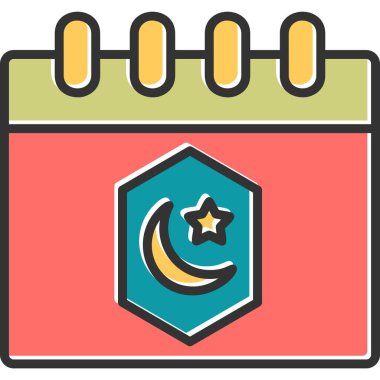 Ramadan Calendar icon, vector illustration simple design