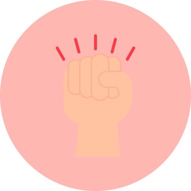 hand holding a fist icon, vector illustration