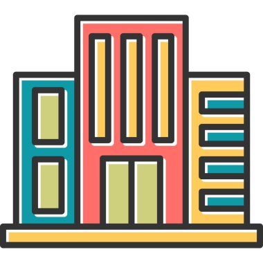 Otel modern simge vektör illüstrasyonu