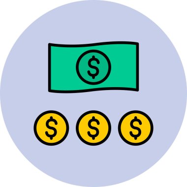 para işareti vektörü düz simge minimumu çizgi pictogram