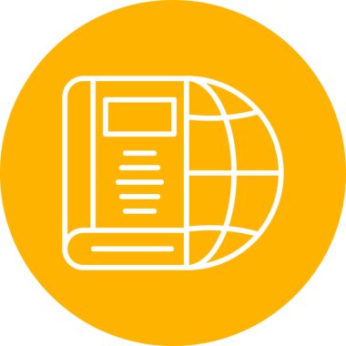 Coğrafya simge vektör çizim