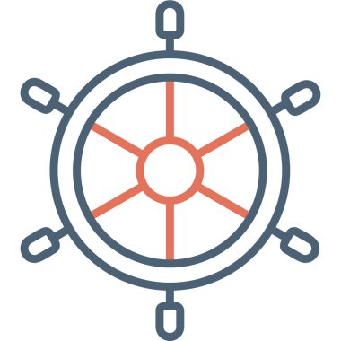 rudder, web icon simple illustration
