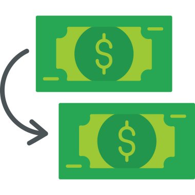 Nakit para, basit web illüstrasyonu  