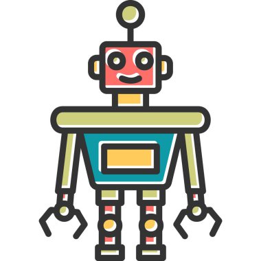 Robot simgesi. Vektör çizim 