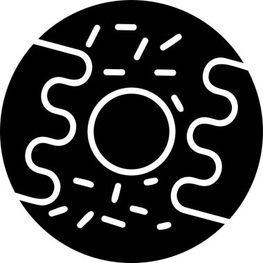 Çörek ikonu. İnce çizgi işareti. vektör illüstrasyonu