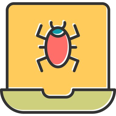 Bilgisayar. Web simgesi basit illüstrasyon