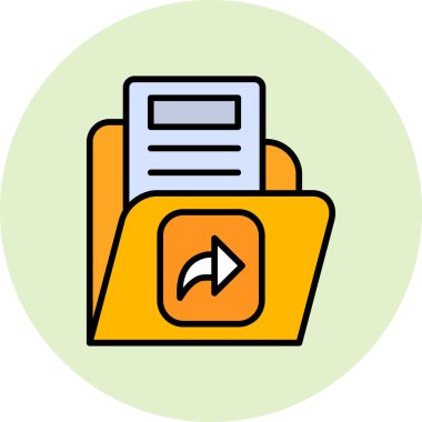 Dosya paylaşım simgesi, vektör illüstrasyonu