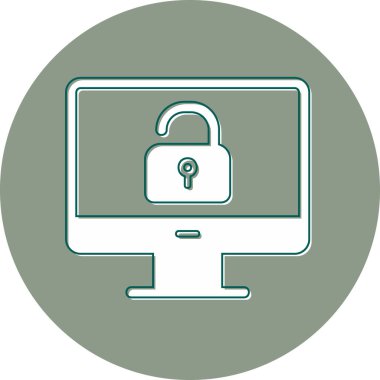 Güvenli olmayan düz vektör simgesi