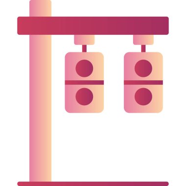 Trafik ışıkları var. Web simgesi basit illüstrasyon