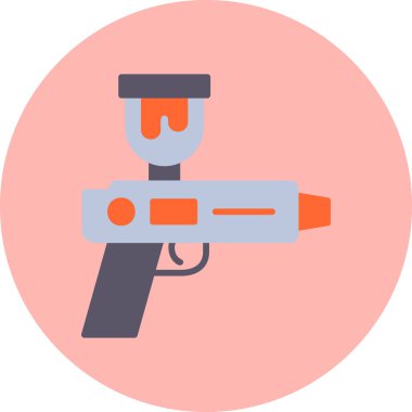 Vektör illüstrasyon, sprey tabancanın ağ simgesi