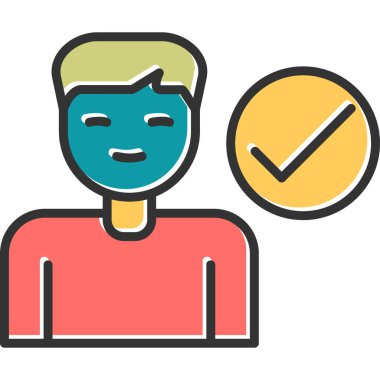 Onaylanmış Aday simgesi vektör illüstrasyonu