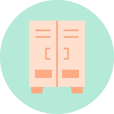 Dolaplar modern simge, vektör illüstrasyonu