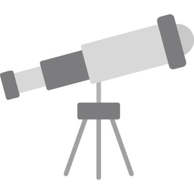 Teleskop. Basit web simgesi illüstrasyonu