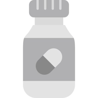 Tıbbi hap ikonu basit bir illüstrasyon