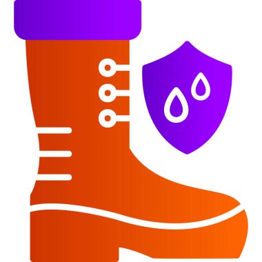 Su geçirmez ayakkabılar. Web simgesi basit tasarım