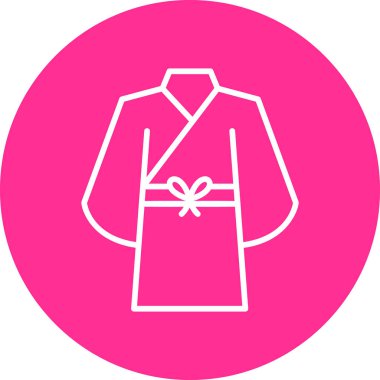 Yukata. Web simgesi vektör illüstrasyonu 
