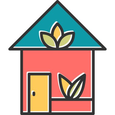 Ev. Web simgesi basit illüstrasyon