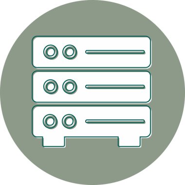 Sunucu. Web simgesi basit illüstrasyon