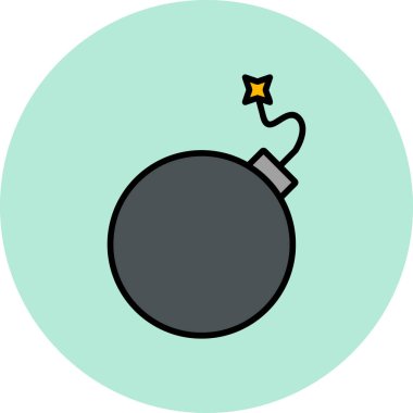 Bomba simgesinin vektör illüstrasyonu