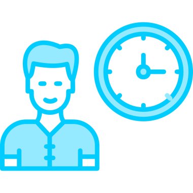 Çalışma Saati, zaman yönetimi vektör illüstrasyonu