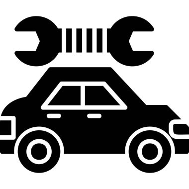 Araba bakımı modern simge, vektör illüstrasyonu