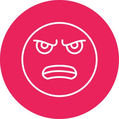 Kızgın modern simge, vektör illüstrasyonu