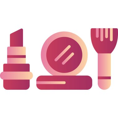 Makyaj simgesi, modern tasarım illüstrasyonu