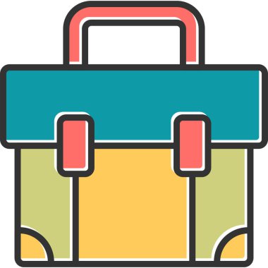 Çanta. Web simgesi vektör illüstrasyonu