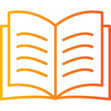 Kitap simgesi, modern tasarım illüstrasyonu