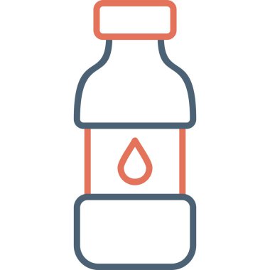 Su şişesi, içecek grafik illüstrasyon  