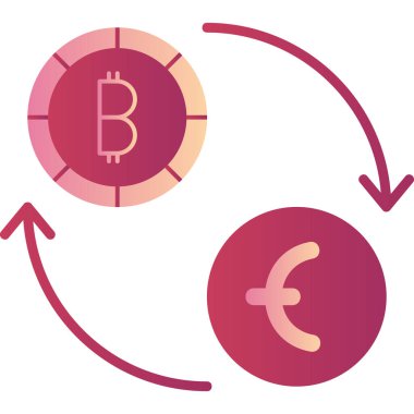 Para Birimi Değişimi, basit web simgeleri 