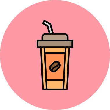 Kahve fincanı simgesi, modern tasarım illüstrasyonu